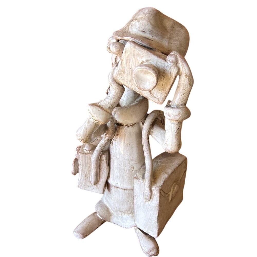 Italian Ceramic Photographer Figurine Signed Bencini 1987